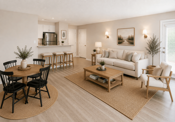 Open concept floor plans